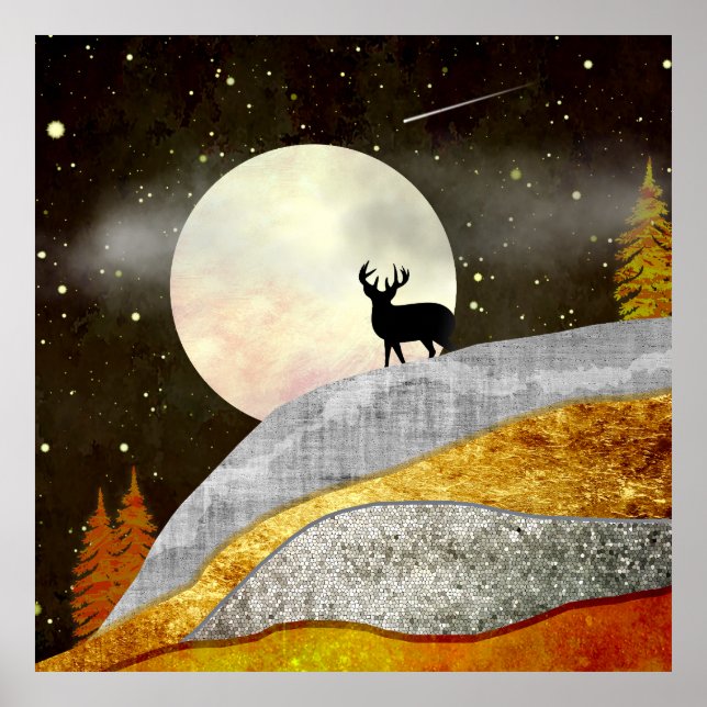 Poster Paysage de Deer Moon (Devant)
