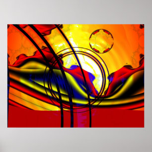 Poster Paysage de fractale