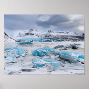 Poster Paysage de glace de glacier, Islande