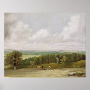 Poster Paysage de John Constable   : Scène de labourage