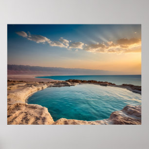 Poster paysage de la mer Morte Israël