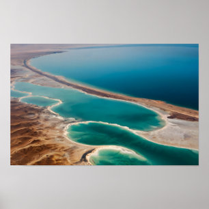 Poster paysage de la mer Morte Israël