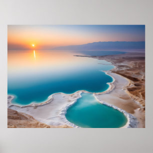 Poster paysage de la mer Morte Israël