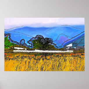 POSTER PAYSAGE DE LA MONTAGNE