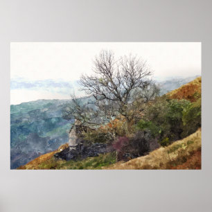 POSTER PAYSAGE DE LA MONTAGNE BIEN-ÊTRE