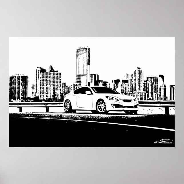 Poster Paysage de la ville de Gen Coupe (Devant)