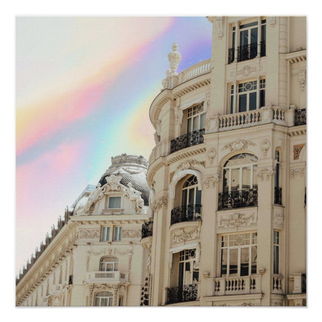 Poster Paysage de la ville holographique (Devant)