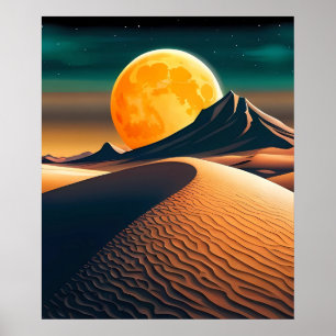 Poster Paysage de l'espace Dune Art Moderne
