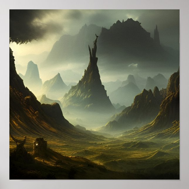 Poster Paysage de l'Imaginaire IA #01 (Devant)