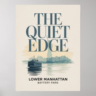 Poster Paysage de Lower Manhattan et port
