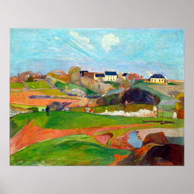 Poster Paysage de Paul Gauguin au Pouldu (Devant)