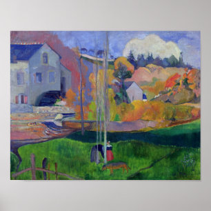 Poster Paysage de Paul Gauguin   la Bretagne : le moulin