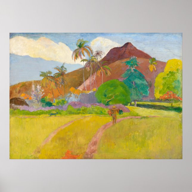Poster Paysage de Paul Gauguin Tahitian (Devant)