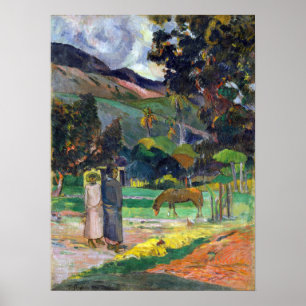 Poster Paysage de Paul Gauguin Tahitian