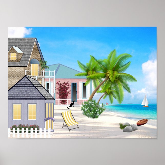 Poster Paysage de plage (Devant)