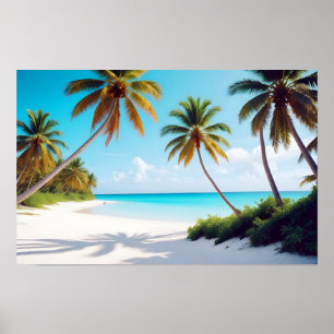 Poster Paysage De Plage Île Tropicale Relaxant Tranquille