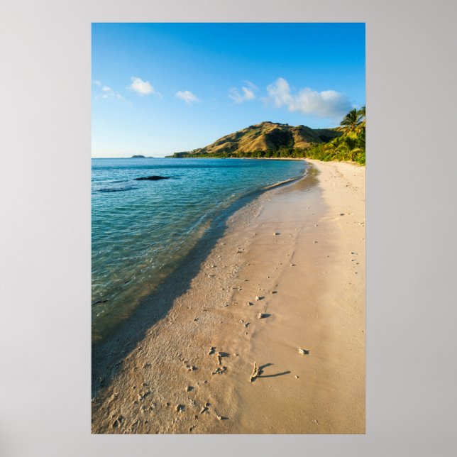 Poster Paysage de plage tropicale, Fidji (Devant)
