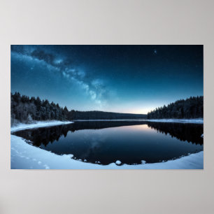 Poster Paysage de plein air de lac Nature Calme Paisible