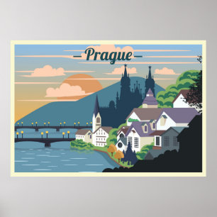 Poster Paysage de Prague