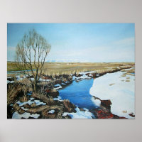 Paysage de printemps islandais art de Pola.B.Alex