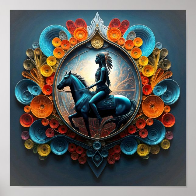 Poster "Paysage de rêve amérindien" (Devant)
