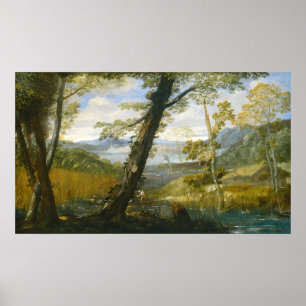 Poster Paysage de rivière, Annibale Carracci Fine Art Pos