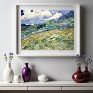 Poster Paysage de Saint-Rémy par Vincent Van Gogh