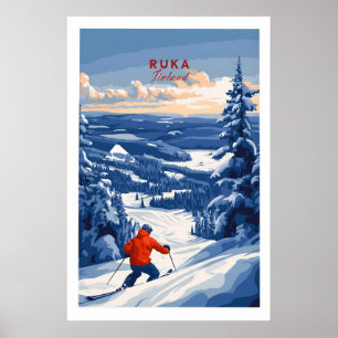 Poster Paysage de ski en Laponie Art 1