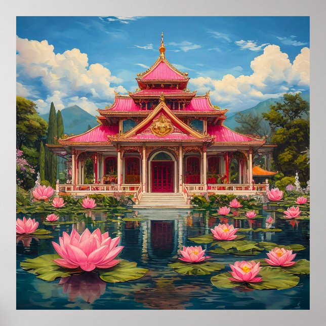 Poster paysage de style chinois (Devant)