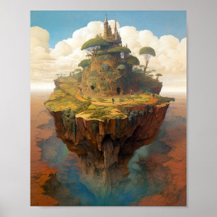 Poster Paysage de Surreal Island Art Imaginaire