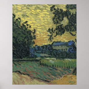 Poster Paysage de Van Gogh à Twilight