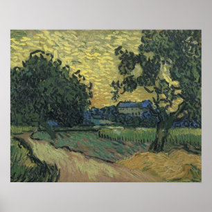 Poster Paysage de Van Gogh au crépuscule