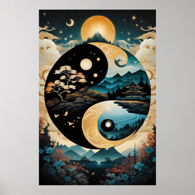 Poster Paysage de Yin Yang (Devant)