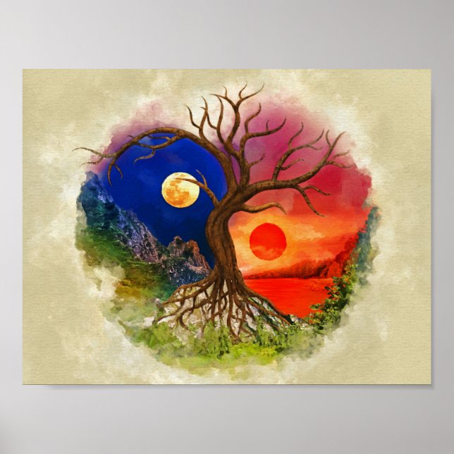 Poster Paysage de Yin Yang Tree (Devant)