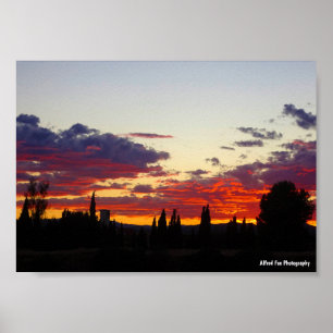 Poster Paysage des Braises du Crépuscule