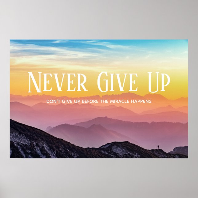 Poster Paysage des collines Couleurs arc-en-ciel Motivati (Devant)