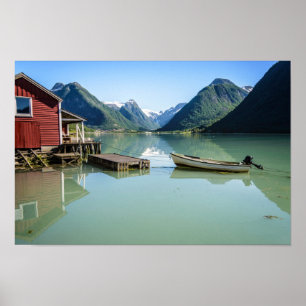 Poster Paysage des fjords en Norvège