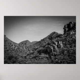 Poster paysage désertique avec graffitis