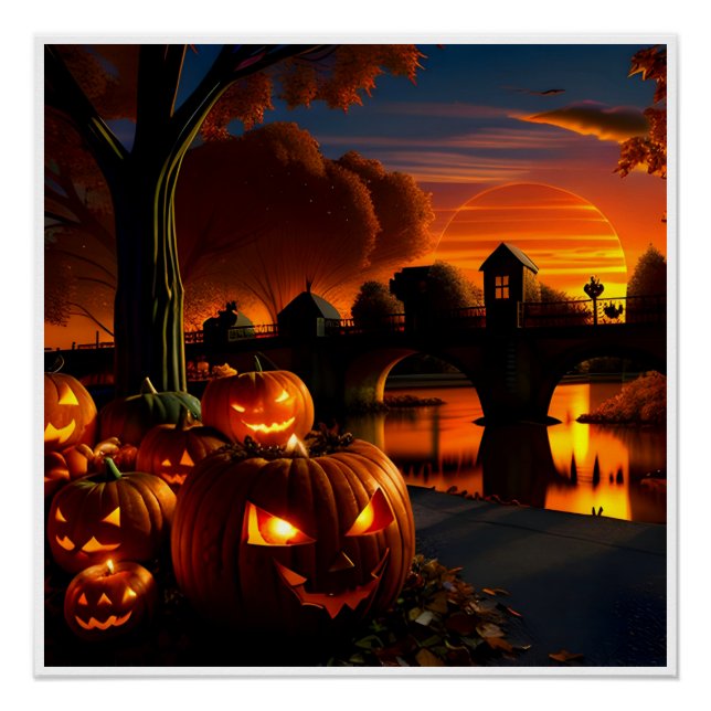 Poster Paysage d'Halloween (Devant)
