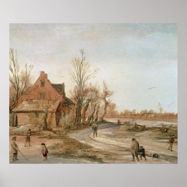 Poster Paysage d'hiver, 1623 (Devant)