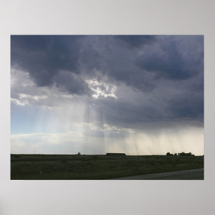 Poster Paysage du faisceau de soleil