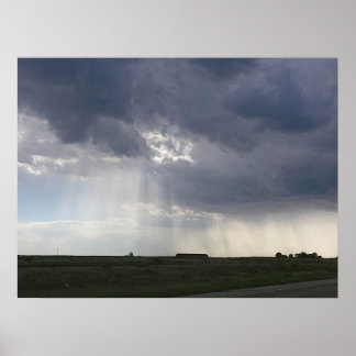 Poster Paysage du faisceau de soleil