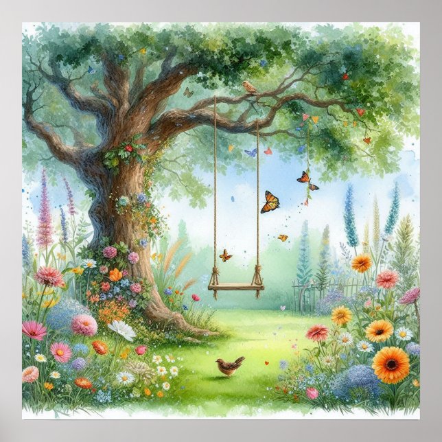 Poster Paysage du jardin 4 (Devant)