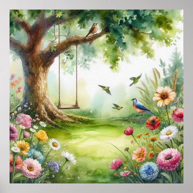 Poster Paysage du jardin 8 (Devant)