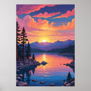 Poster Paysage du lac Tahoe