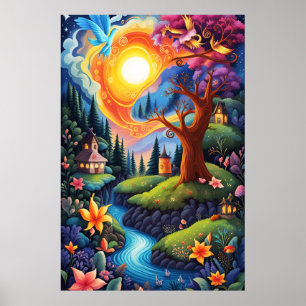 Poster Paysage du livre de contes 3