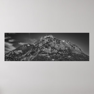 Poster Paysage du parc de nahuel huapi noir et blanc