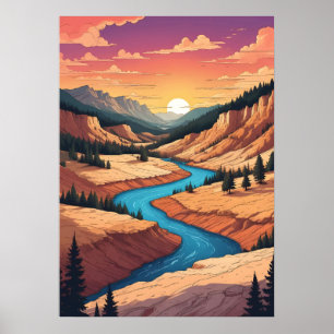 Poster Paysage du parc Yellowstone