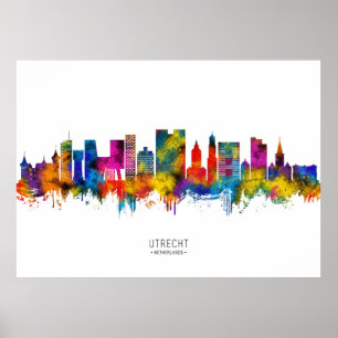 Poster Paysage d'Utrecht aux Pays-Bas