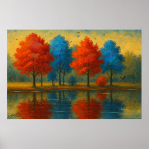 Poster Paysage entre feu et gel